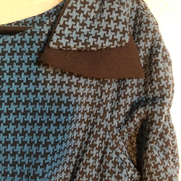 Teal and black houndstooth dress, Enz's - Picture 4 of 4
